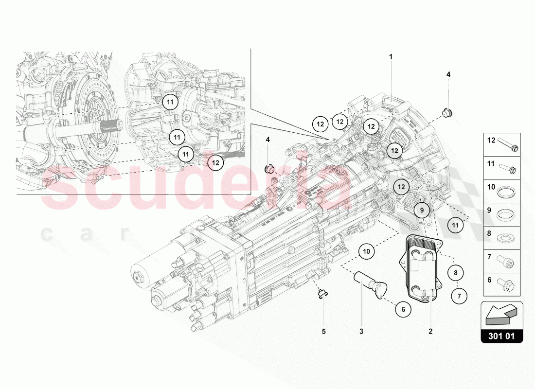 OIL FILTER of Lamborghini Lamborghini Aventador LP770 SVJ Coupe