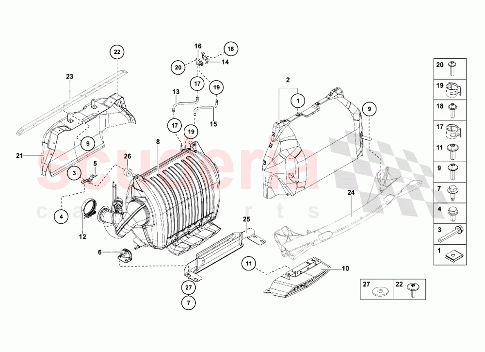 Exhaust System 3 of Lamborghini Lamborghini Aventador LP700 Coupe