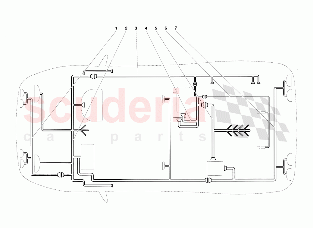 Electrical System (Valid for GB Version - October 1991) 1 of Lamborghini Lamborghini Diablo (1990-1998)