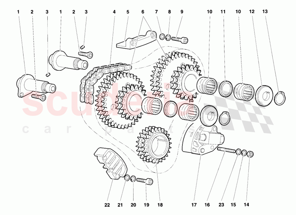 Timing System 2 of Lamborghini Lamborghini Diablo VT (1993-1998)