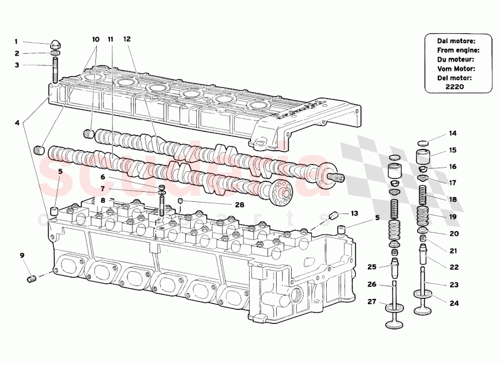 Right Cylinder Head 2 of Lamborghini Lamborghini Diablo SV (1999)