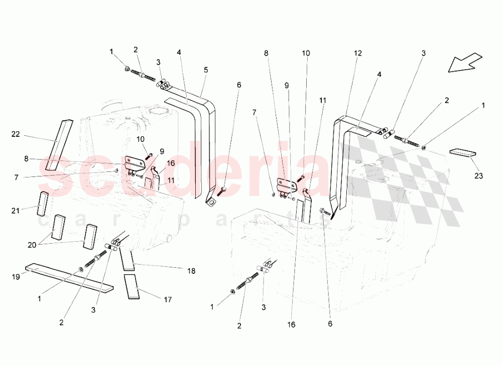 Implantations Tanks of Lamborghini Lamborghini Gallardo Spyder
