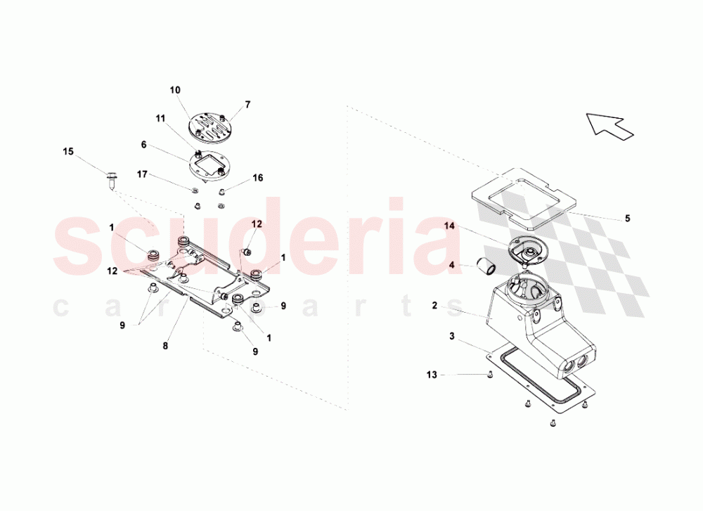 GEARBOX CONTROL TOWER of Lamborghini Lamborghini Gallardo LP550 Spyder