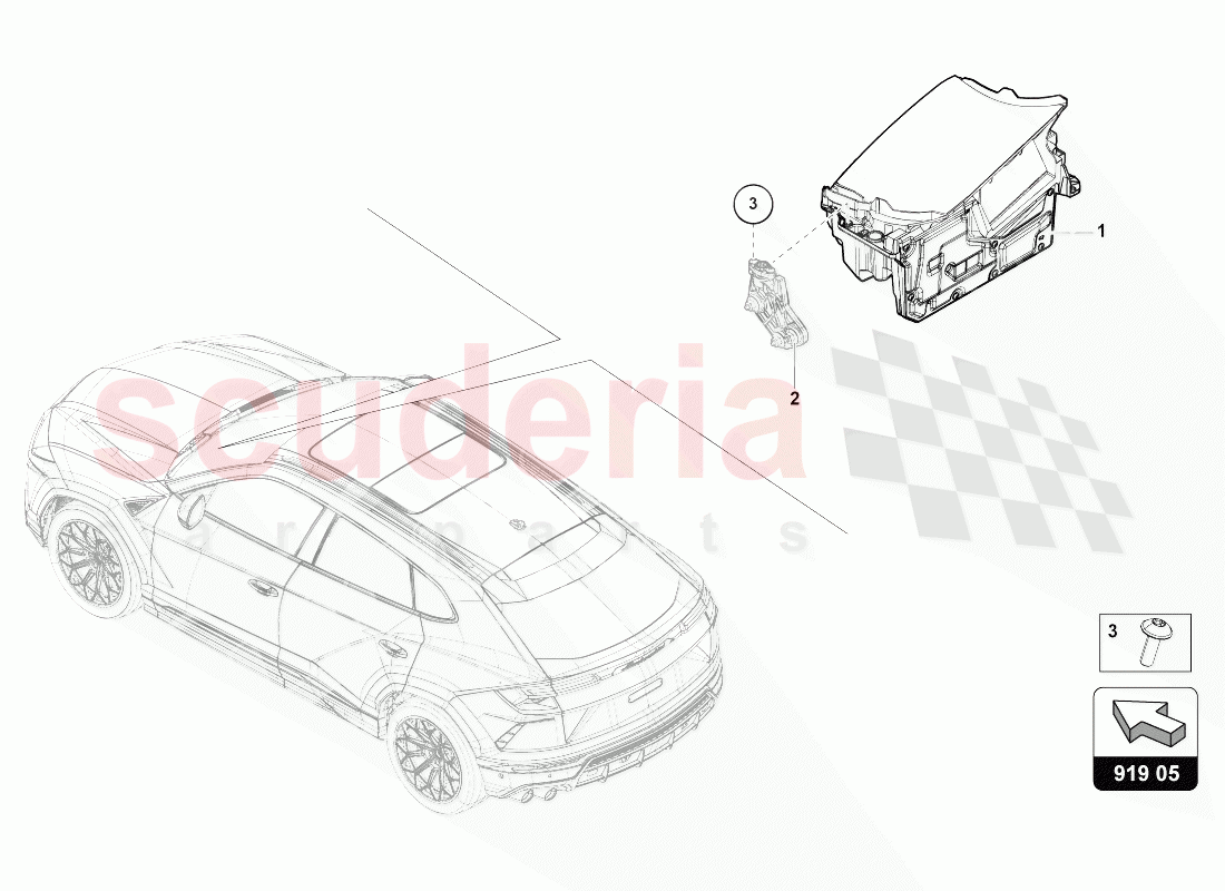 CONTROL UNIT FOR WINDSCREEN PROJECTION (HEAD-UP-DISPLAY) of Lamborghini Lamborghini Urus (2018-2019)
