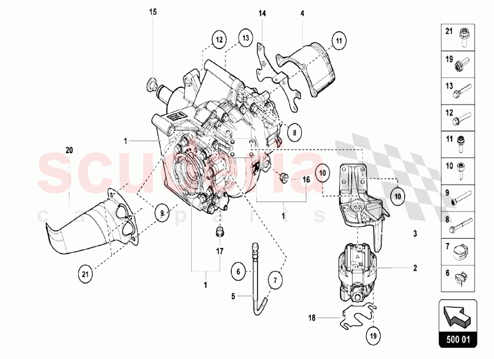 REAR DIFFERENTIAL of Lamborghini Lamborghini Aventador LP750 SV Coupe