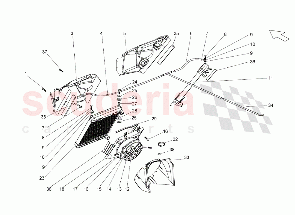 Water Cooling System 3 of Lamborghini Lamborghini Gallardo Spyder