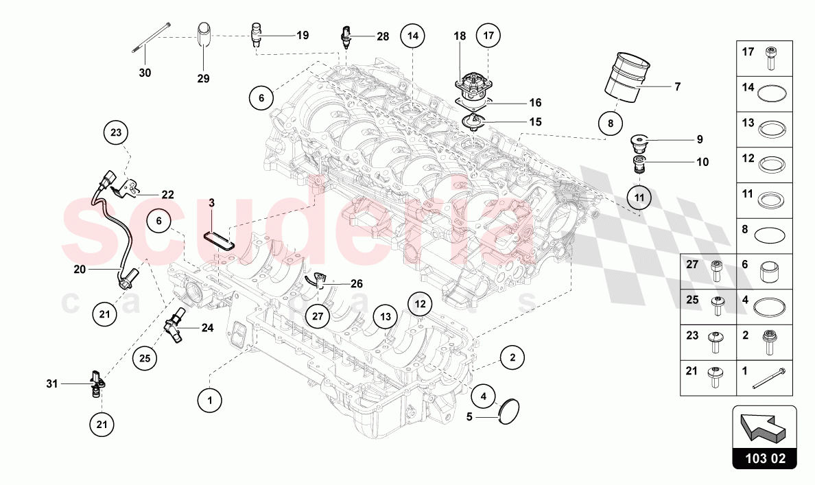 OIL SUMP of Lamborghini Lamborghini Aventador LP780 Ultimae