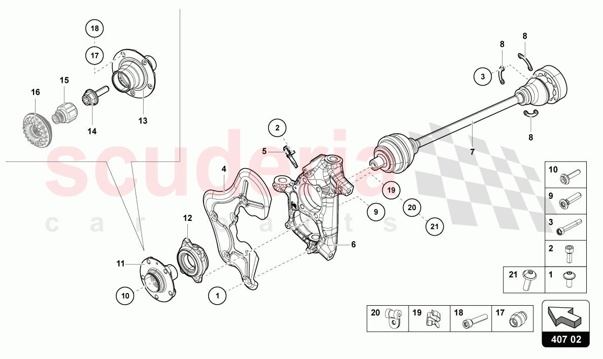 DRIVE SHAFT FRONT of Lamborghini Lamborghini Aventador LP780 Ultimae