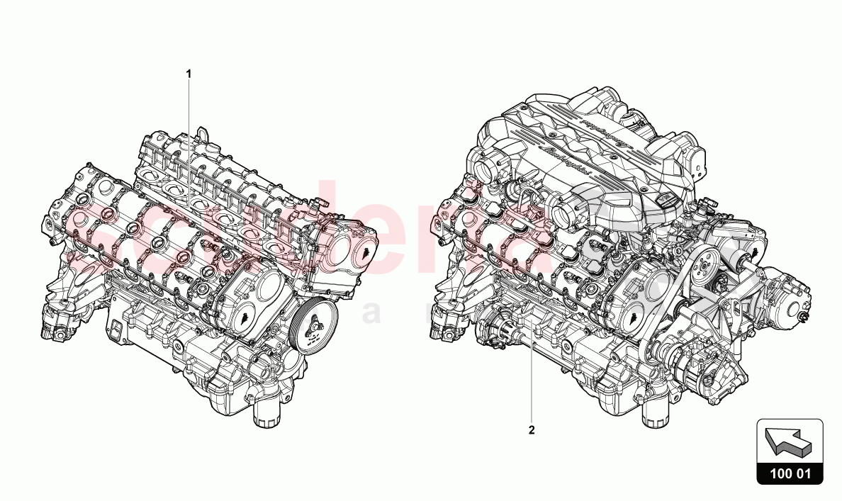 ENGINE of Lamborghini Lamborghini Aventador LP780 Ultimae Roadster