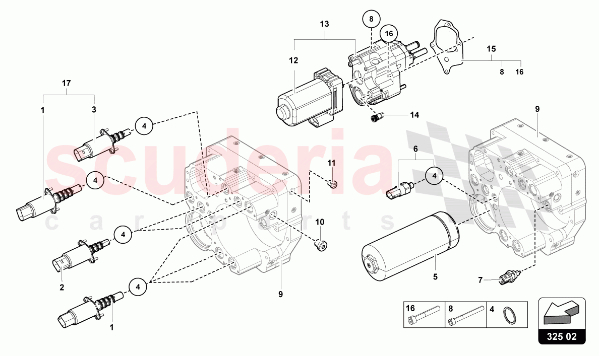 HYDRAULICS CONTROL UNIT of Lamborghini Lamborghini Aventador LP780 Ultimae Roadster