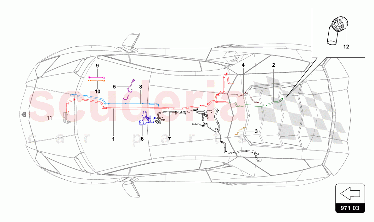 ELECTRICAL SYSTEM of Lamborghini Lamborghini Aventador LP780 Ultimae Roadster