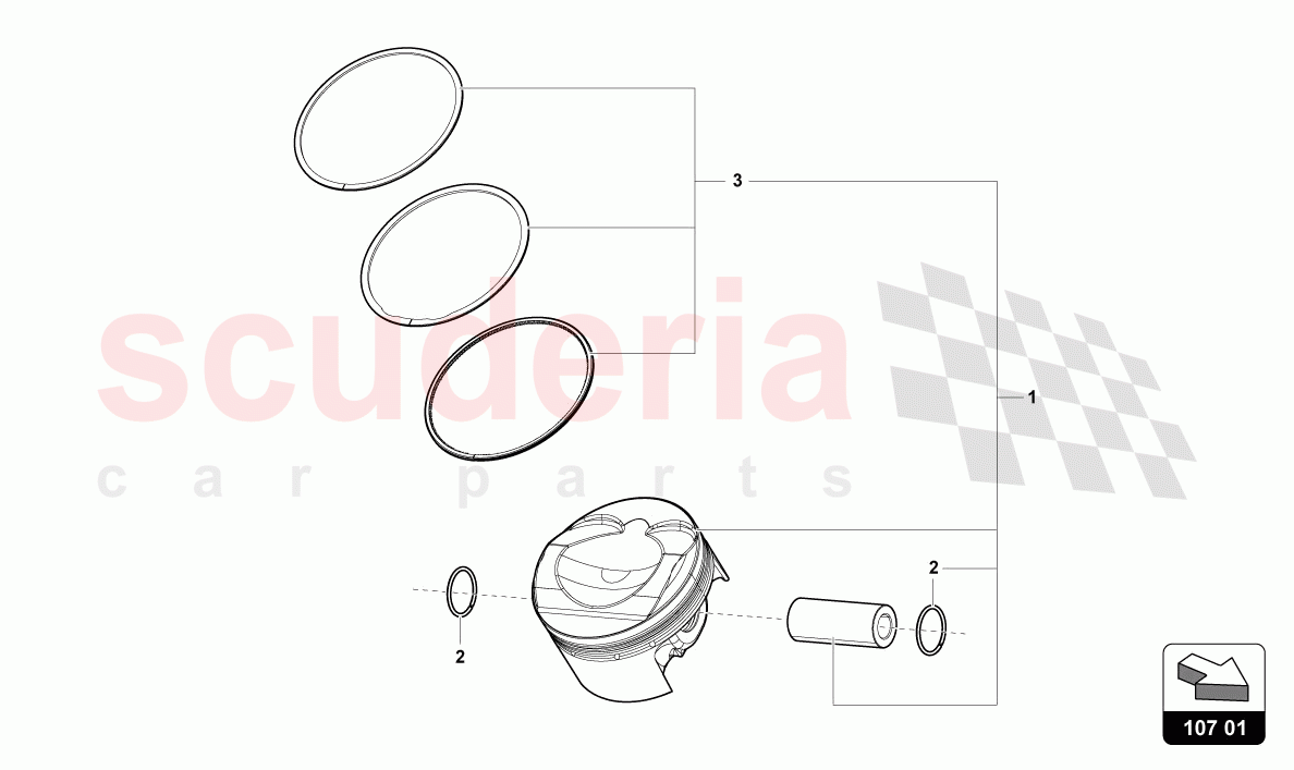 PISTON COMPLETE of Lamborghini Lamborghini Huracan STO