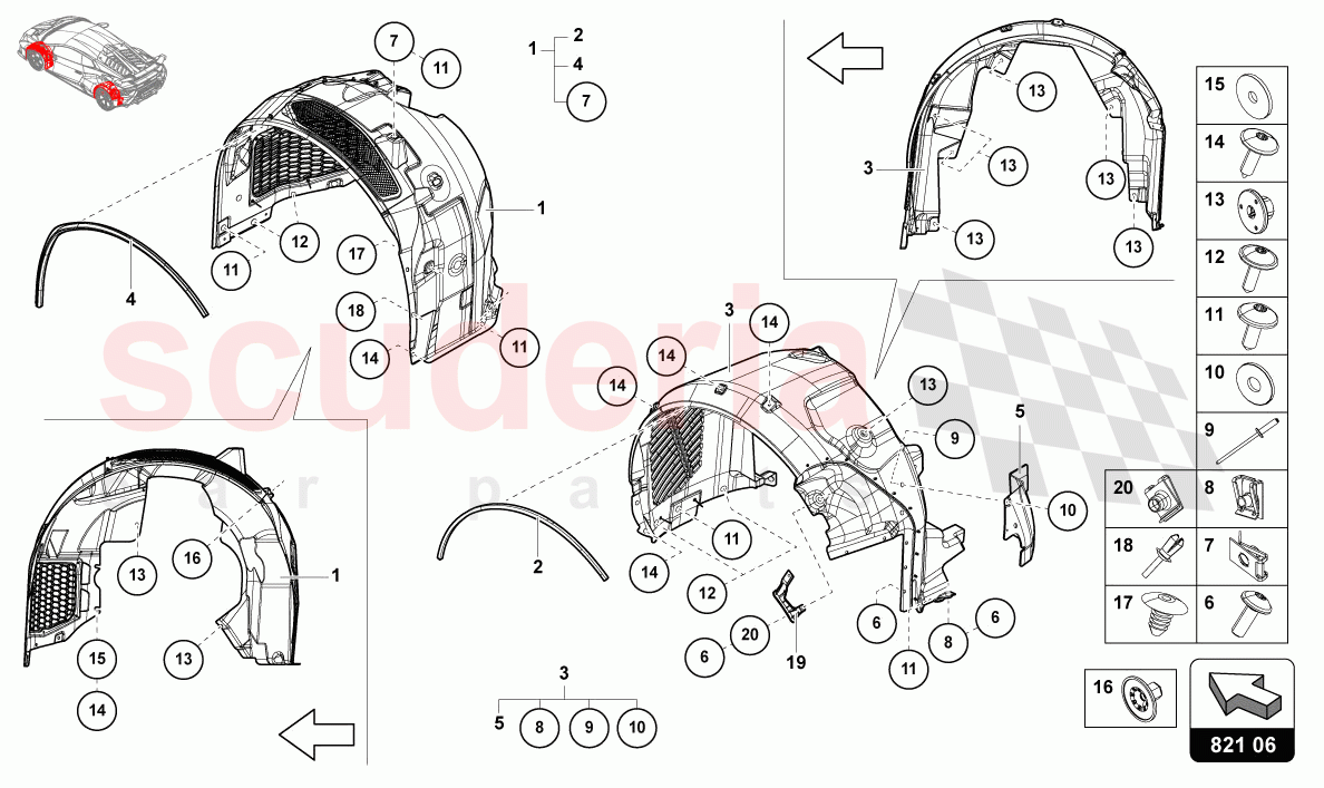 WHEEL HOUSING TRIM of Lamborghini Lamborghini Huracan STO