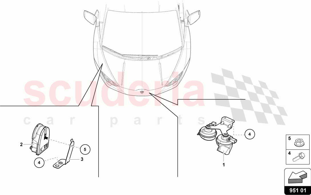SIGNAL HORN of Lamborghini Lamborghini Huracan STO