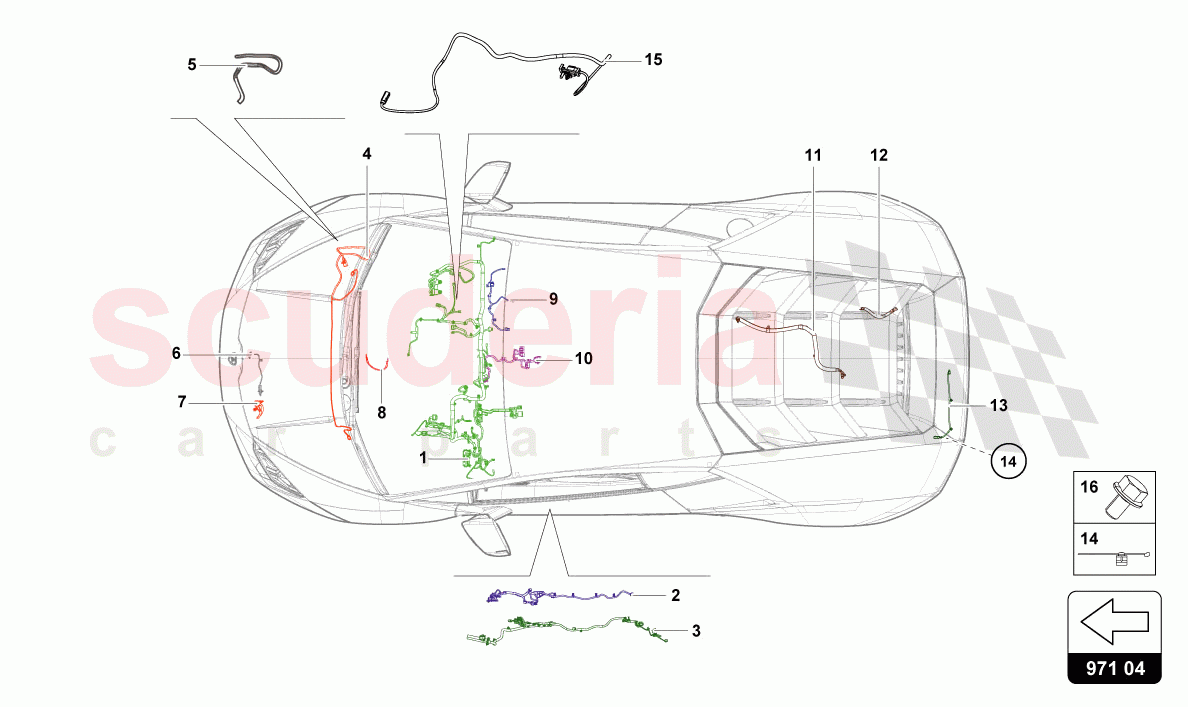 WIRING of Lamborghini Lamborghini Huracan STO