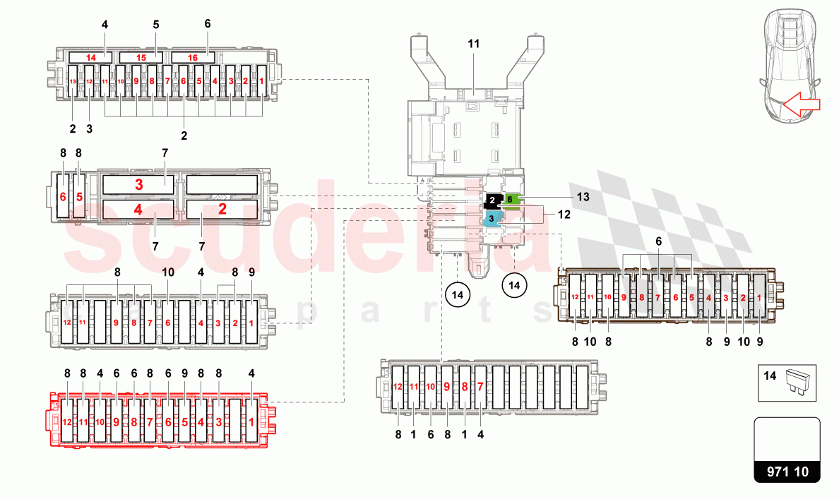 FUSES PASSENGER SIDE of Lamborghini Lamborghini Huracan STO