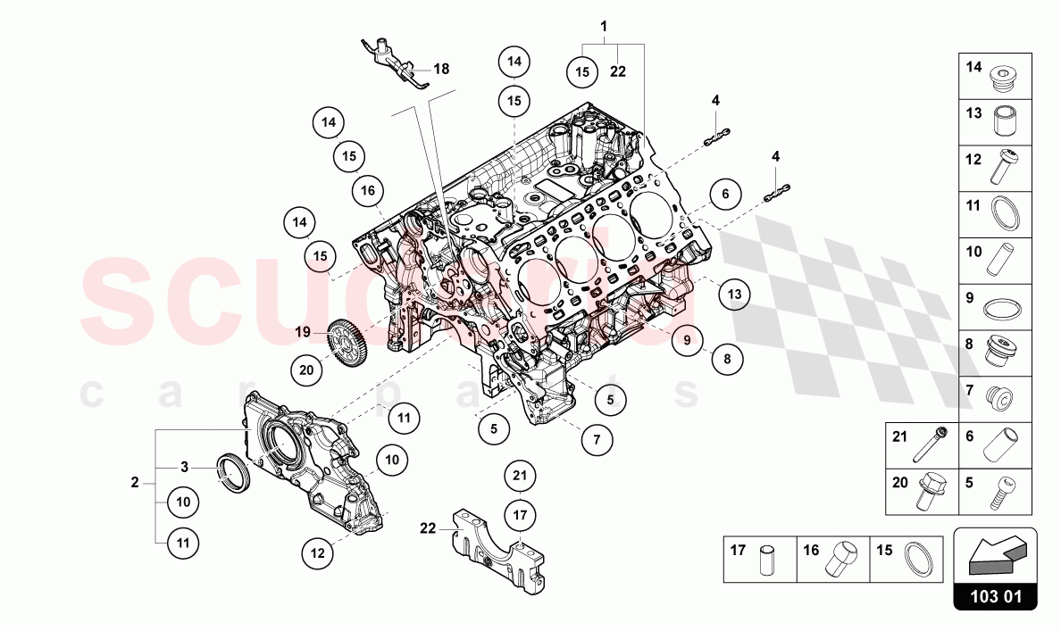 CRANKCASE of Lamborghini Lamborghini Urus S
