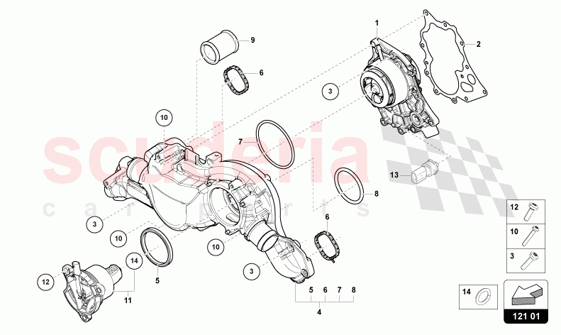 COOLANT CIRCULATION PUMP of Lamborghini Lamborghini Urus S