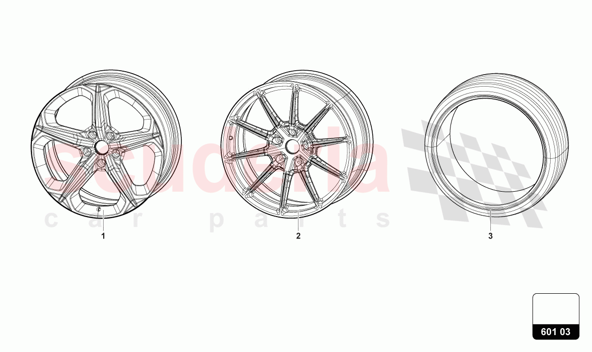 WHEELS/TYRES 21" of Lamborghini Lamborghini Urus S