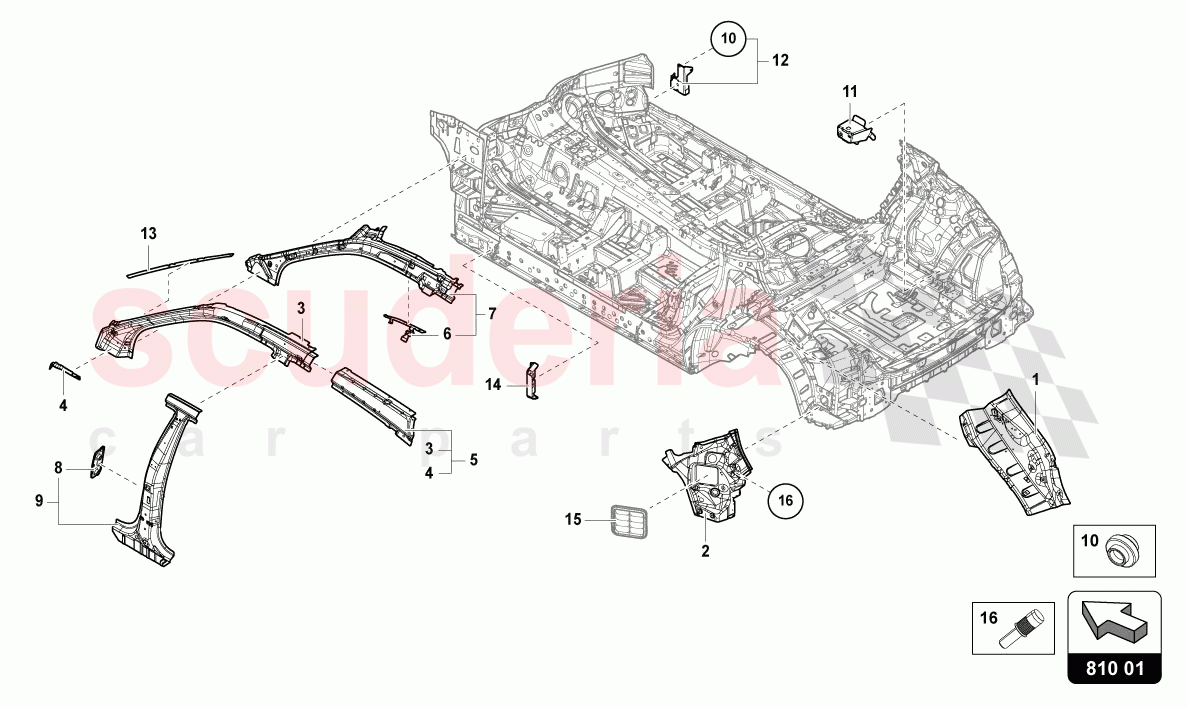 SIDE PANEL, INNER SIDE of Lamborghini Lamborghini Urus S