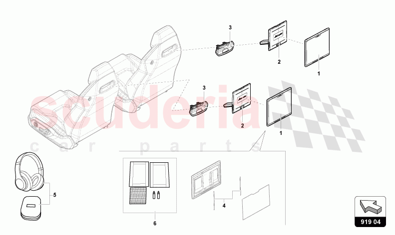 ELECTRICAL PARTS FOR INFOTAINMENT REAR of Lamborghini Lamborghini Urus S