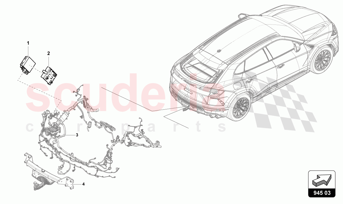 ELECTRICAL PARTS FOR TRAILER TOWING of Lamborghini Lamborghini Urus S