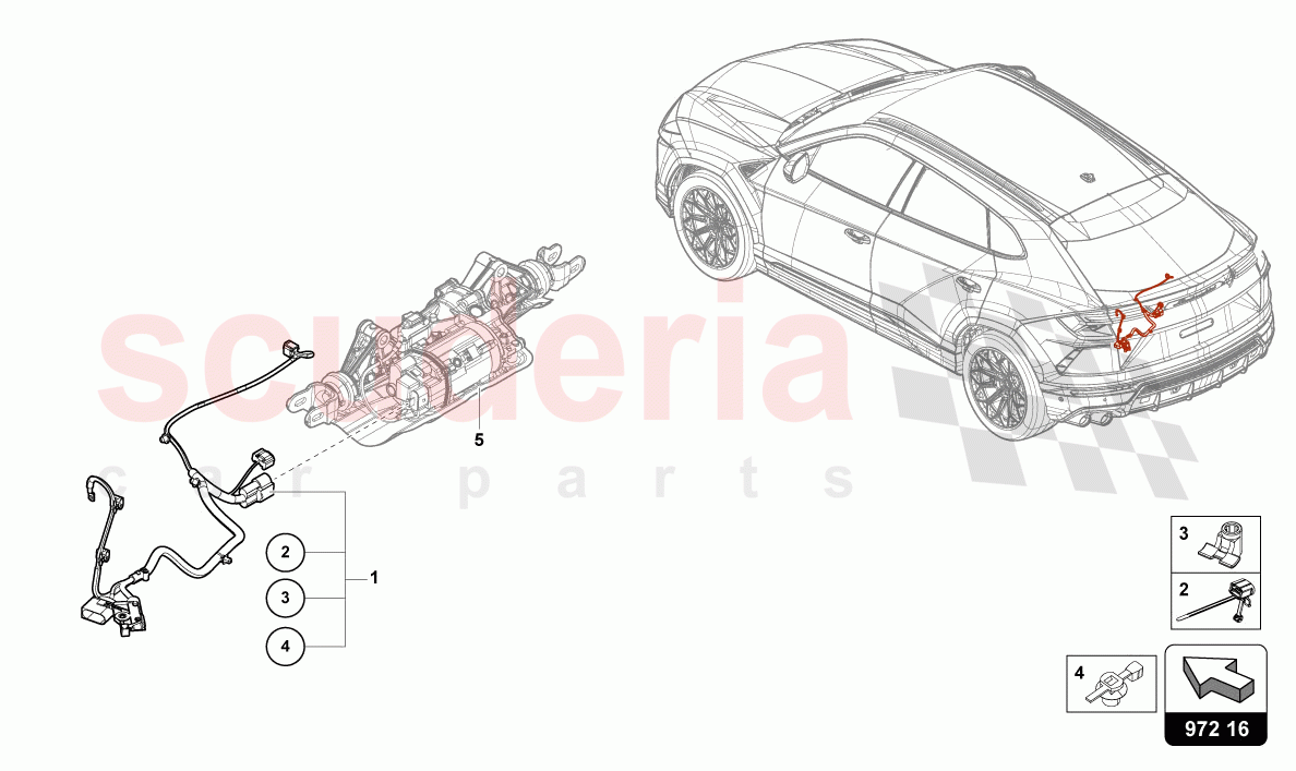 ADAPTER CABLE LOOM of Lamborghini Lamborghini Urus S