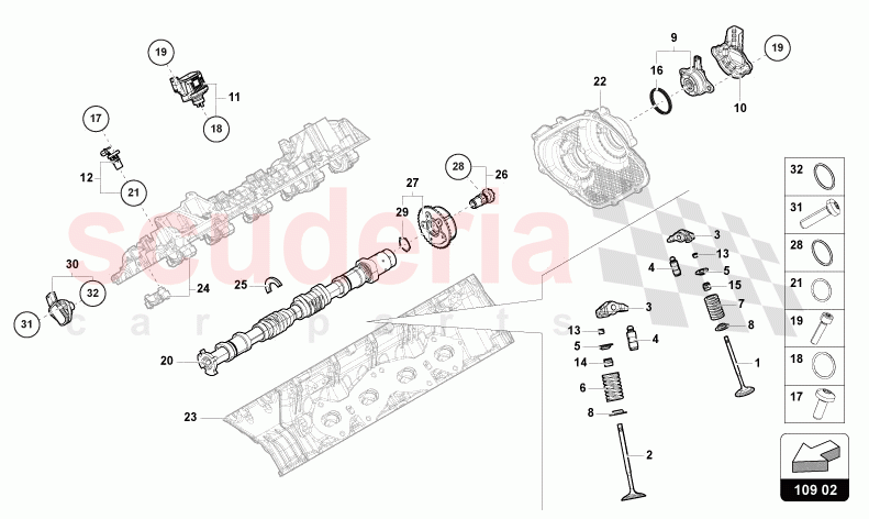 CAMSHAFT, VALVES of Lamborghini Lamborghini Urus (2019-2022)