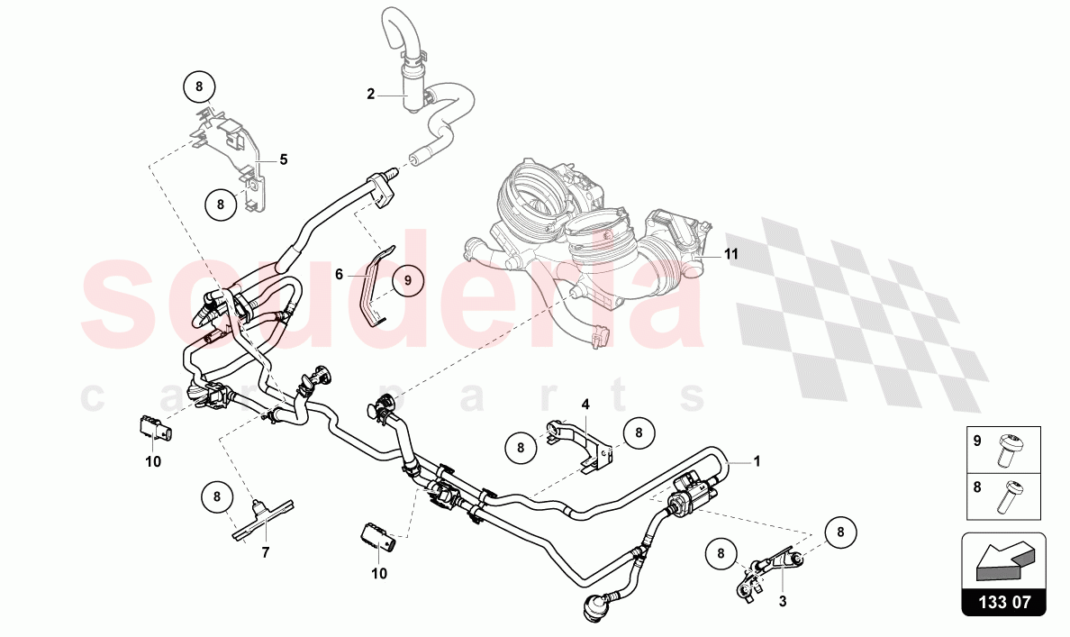 FUEL SUPPLY LINE 4.0 LTR. of Lamborghini Lamborghini Urus (2019-2022)