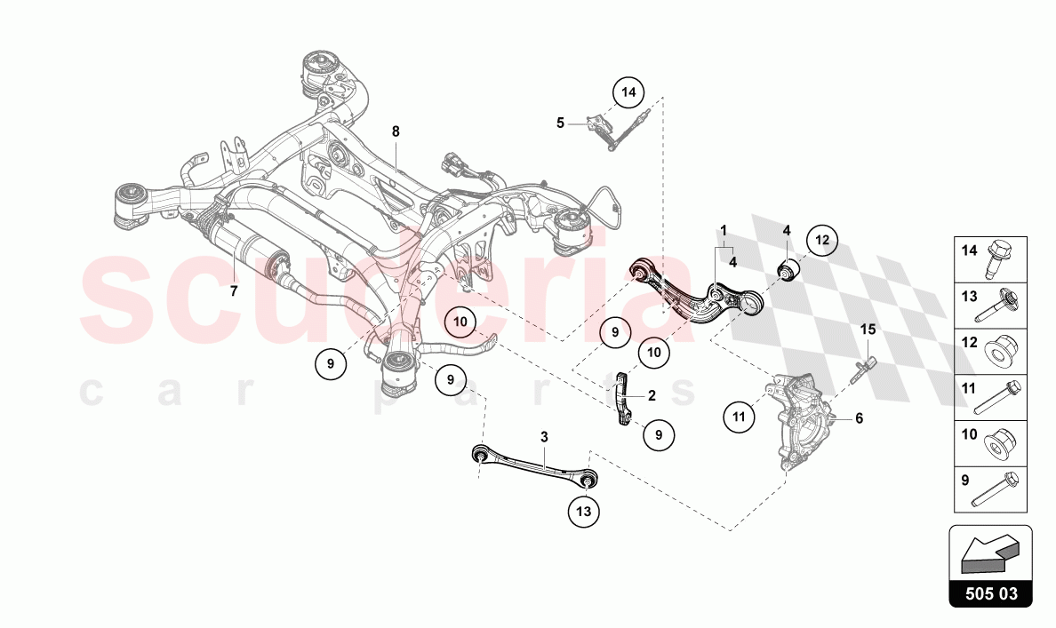 SUSPENSION REAR of Lamborghini Lamborghini Urus (2019-2022)