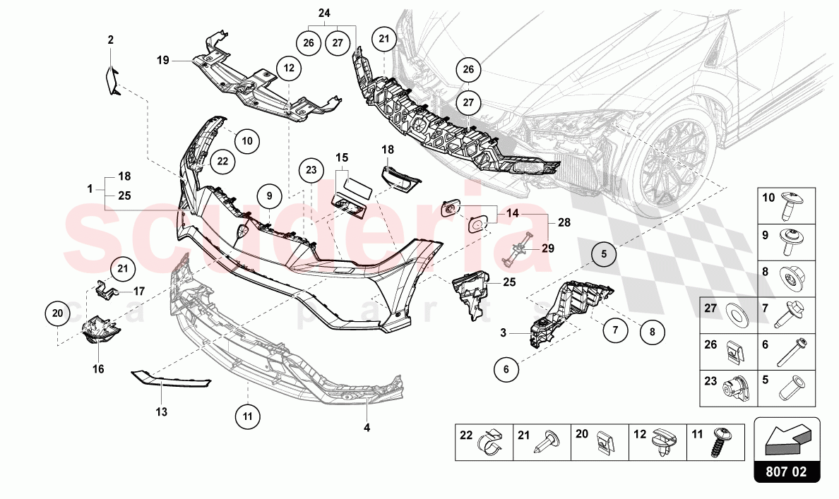 BUMPER, COMPLETE FRONT of Lamborghini Lamborghini Urus (2019-2022)