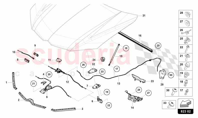 GASKET FOR ENGINE COVER of Lamborghini Lamborghini Urus (2019-2022)