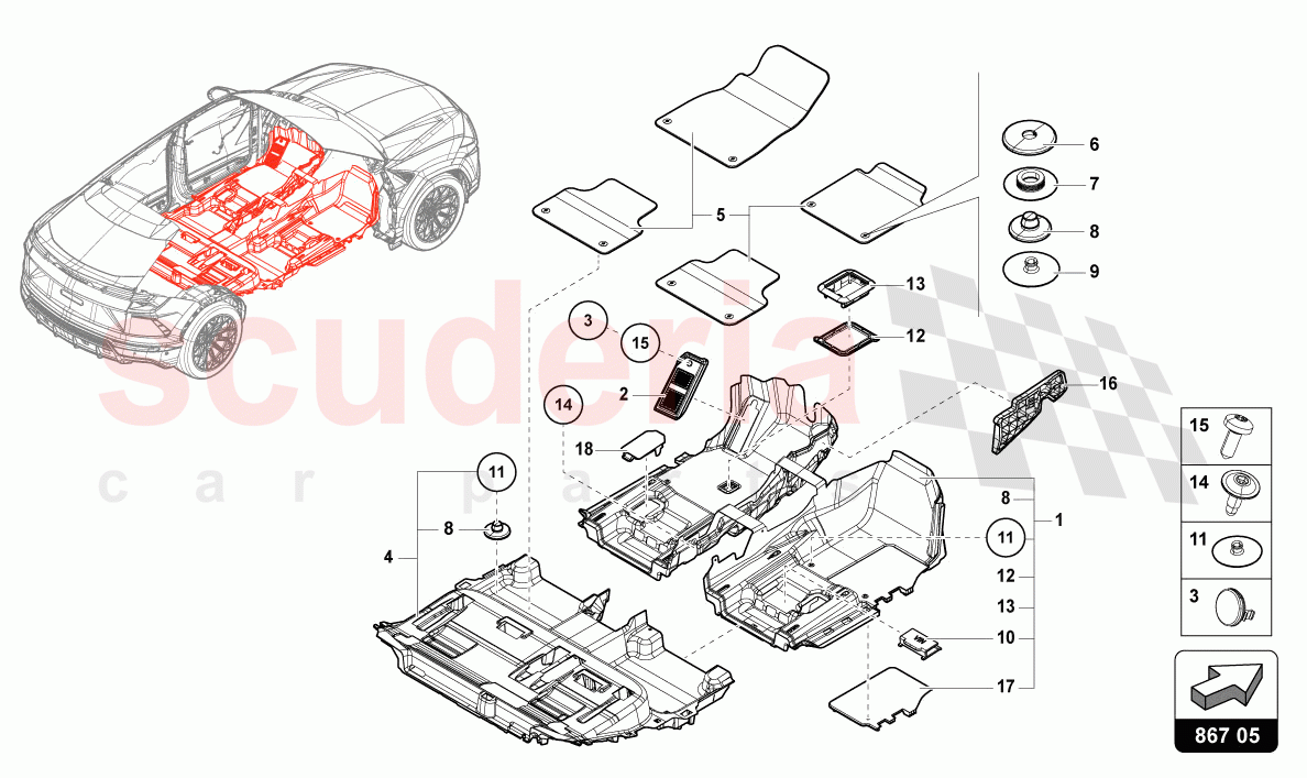 PROTECTIVE MAT of Lamborghini Lamborghini Urus (2019-2022)