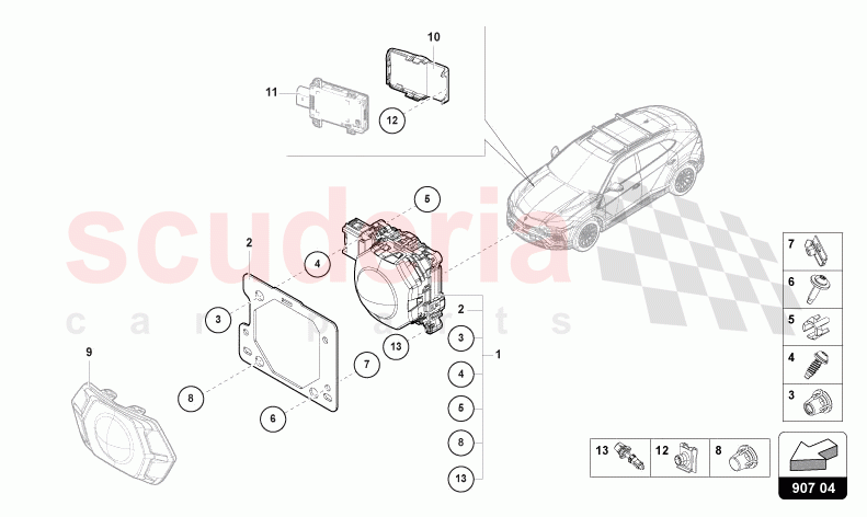 RADAR SENSOR of Lamborghini Lamborghini Urus (2019-2022)