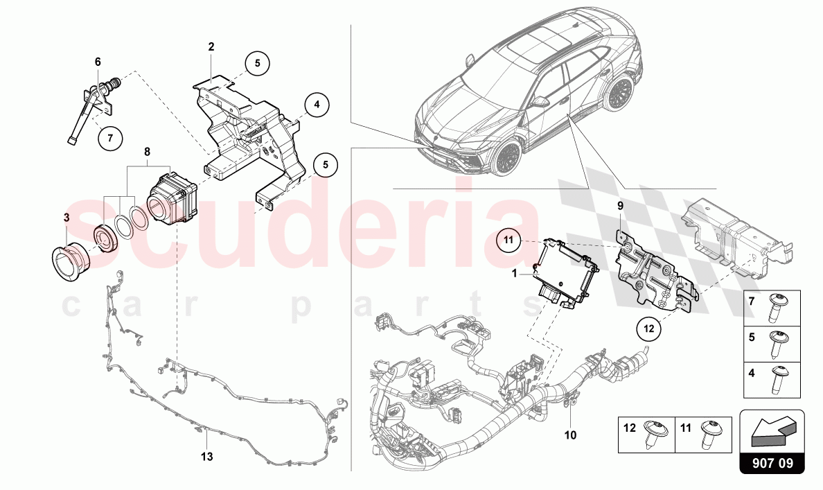 CAMERA FOR NIGHT-VISION SYSTEM of Lamborghini Lamborghini Urus (2019-2022)