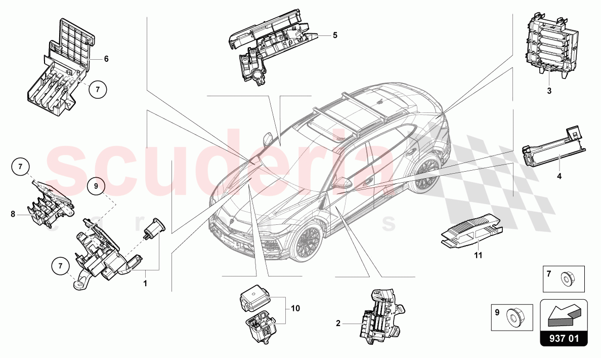 FUSE BOX of Lamborghini Lamborghini Urus (2019-2022)