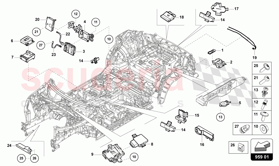 CONTROL UNIT FOR TAILGATE of Lamborghini Lamborghini Urus (2019-2022)