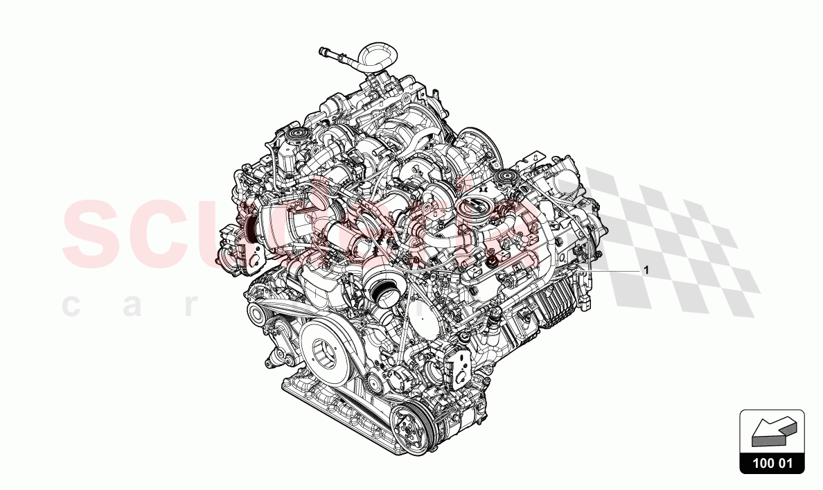 ENGINE of Lamborghini Lamborghini Urus Performante