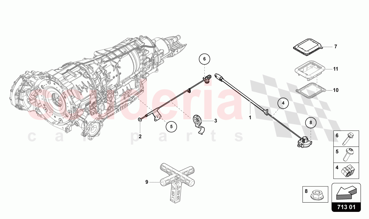 SELECTOR MECHANISM of Lamborghini Lamborghini Urus Performante