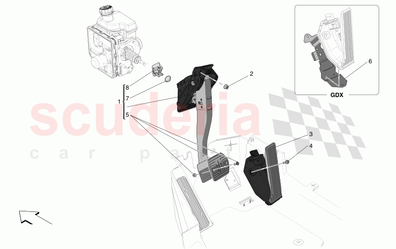 COMPLETE PEDAL BOARD UNIT of Maserati Maserati MC20 Icona Automatic 3.0 BT V6 2WD 630HP