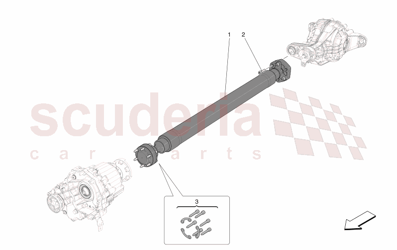 TRANSMISSION SHAFT of Maserati Maserati GranCabrio M189 TROFEO  AUTOMATIC 4WD 3.0 BT V6 550 HP