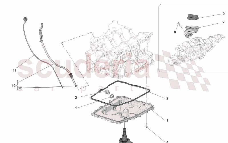 LUBRICATION SYSTEM: CIRCUIT AND COLLECTION of Maserati Maserati GranTurismo M189    AUTOMATIC 4WD 3.0 BT V6 490 HP