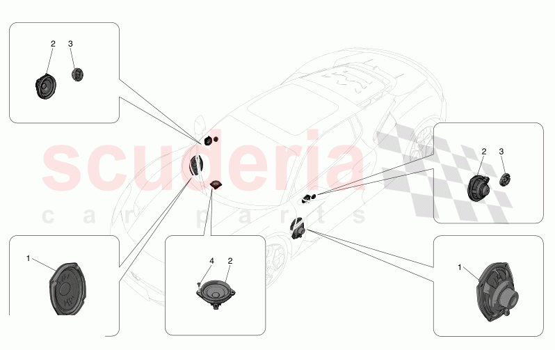 SOUND DIFFUSION SYSTEM of Maserati Maserati MC20 Icona Automatic 3.0 BT V6 2WD 630HP