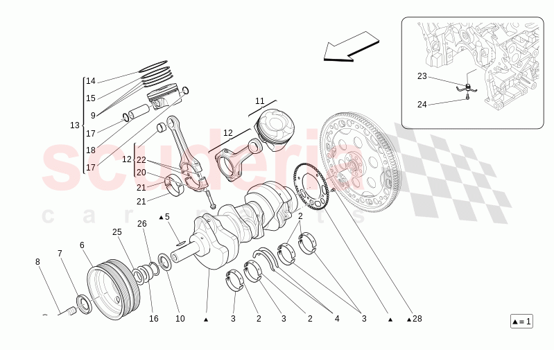 CRANK MECHANISM of Maserati Maserati Levante Modena Automatic 3.0 BT V6 4WD 430HP