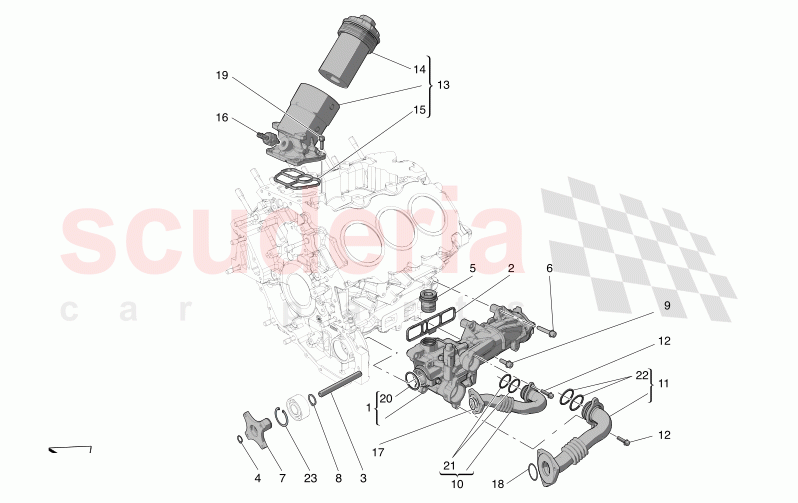 LUBRICATION SYSTEM: PUMP AND FILTER of Maserati Maserati MC20 Automatic 3.0 BT V6 2WD 630HP