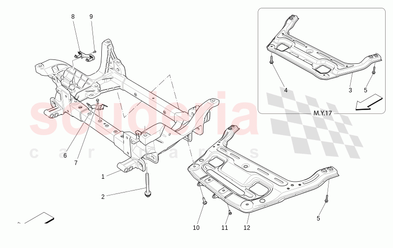 FRONT UNDERCHASSIS of Maserati Maserati Levante Modena Automatic 3.0 BT V6 4WD 430HP