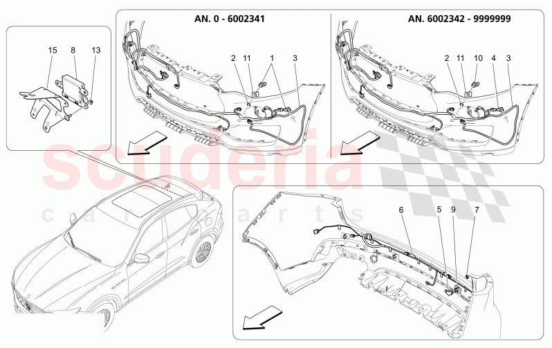 PARKING SENSORS of Maserati Maserati Levante Modena Automatic 3.0 BT V6 4WD 350HP