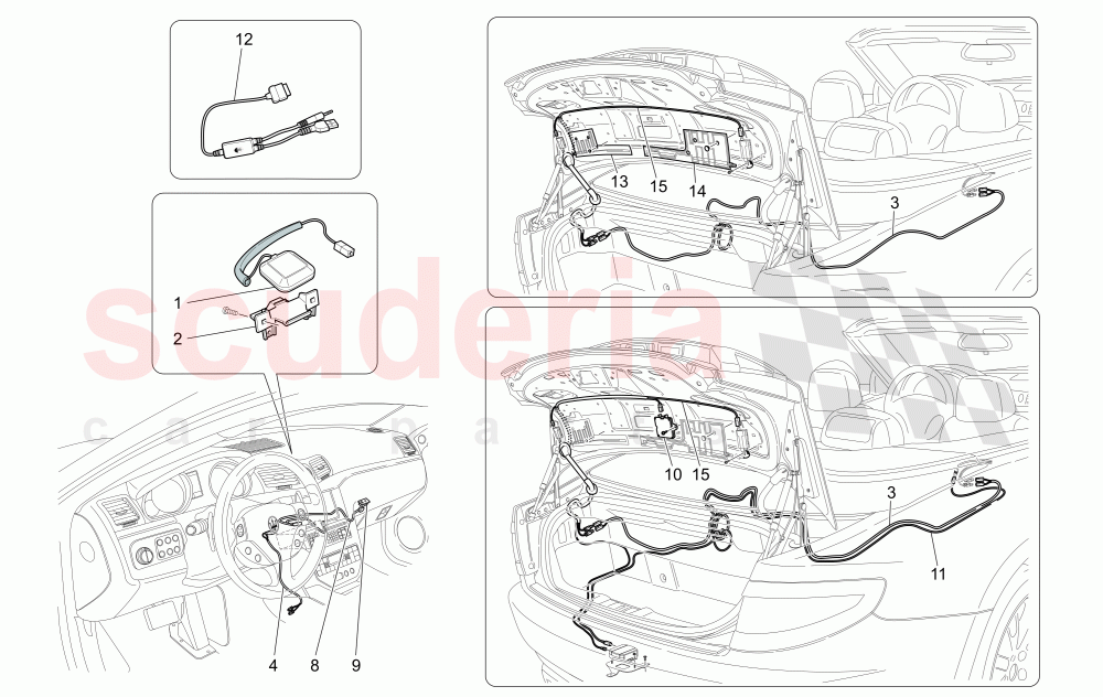 RECEPTION AND CONNECTION SYSTEM of Maserati Maserati GranCabrio (2010-2012)