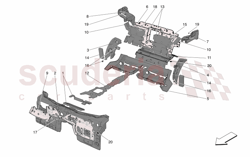 SOUND-PROOFING PANELS INSIDE THE VEHICLE of Maserati Maserati GranTurismo M189 FOLGORE  AUTOMATIC 4WD BEV 560 kW