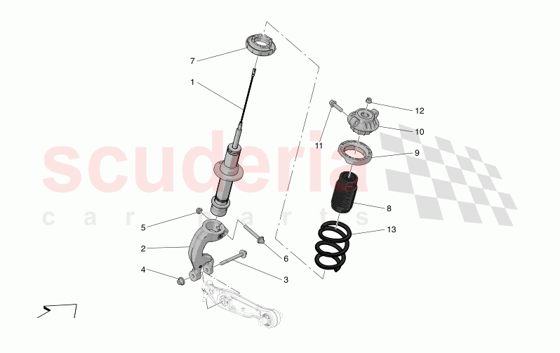 FRONT SHOCK ABSORBER DEVICES of Maserati Maserati MC20 Leggenda Automatic 3.0 BT V6 2WD 630HP